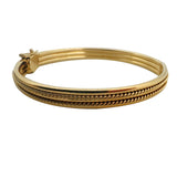 14k Yellow Gold 12.6g Ladies 7mm Rope Design Bangle Bracelet 7"
