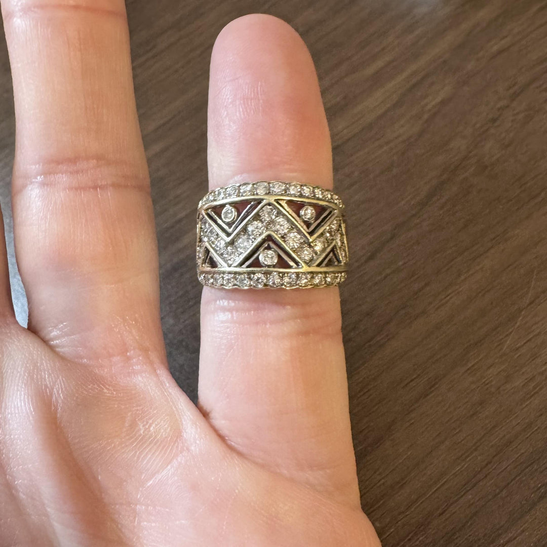14k Yellow Gold and 1cttw Diamond Ladies Vintage Band Ring Size 6.25