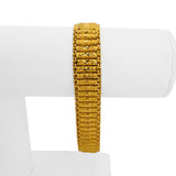 22k Yellow Gold 46.6g Solid Heavy 14mm Diamond Cut Barrel Link Bracelet 8"