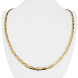 18k Yellow Gold 18.8g Vintage 4.5mm Open Flat Link Necklace Italy 24"