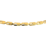 18k Yellow Gold 18.8g Vintage 4.5mm Open Flat Link Necklace Italy 24"