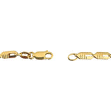 18k Yellow Gold 18.8g Vintage 4.5mm Open Flat Link Necklace Italy 24"