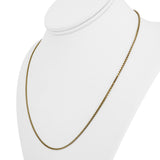 18k Yellow Gold 7.8g Solid Thin 1.5mm Box Link Chain Necklace Italy 19.5"