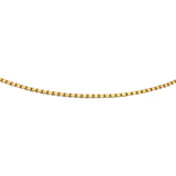18k Yellow Gold 7.8g Solid Thin 1.5mm Box Link Chain Necklace Italy 19.5"