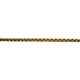 18k Yellow Gold 7.8g Solid Thin 1.5mm Box Link Chain Necklace Italy 19.5"
