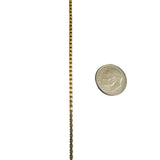 18k Yellow Gold 7.8g Solid Thin 1.5mm Box Link Chain Necklace Italy 19.5"