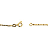 18k Yellow Gold 7.8g Solid Thin 1.5mm Box Link Chain Necklace Italy 19.5"