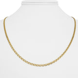 18k Yellow Gold 7.2g Solid Thin 2.4mm Mariner Link Chain Necklace Italy 19.5"