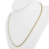 18k Yellow Gold 7.2g Solid Thin 2.4mm Mariner Link Chain Necklace Italy 19.5"