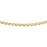 18k Yellow Gold 7.2g Solid Thin 2.4mm Mariner Link Chain Necklace Italy 19.5"