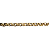 18k Yellow Gold 16.4g Solid Vintage 7mm Double Curb Link Charm Bracelet 7.25"