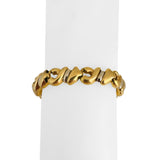 18k Yellow and White Gold 24.6g Ladies Vintage Fancy Link Bracelet Italy 8"