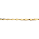 18k Yellow Gold 3.4g Light Ladies 2.8mm Flat Rectangle Link Bracelet Italy 7"