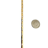 18k Yellow Gold 3.4g Light Ladies 2.8mm Flat Rectangle Link Bracelet Italy 7"