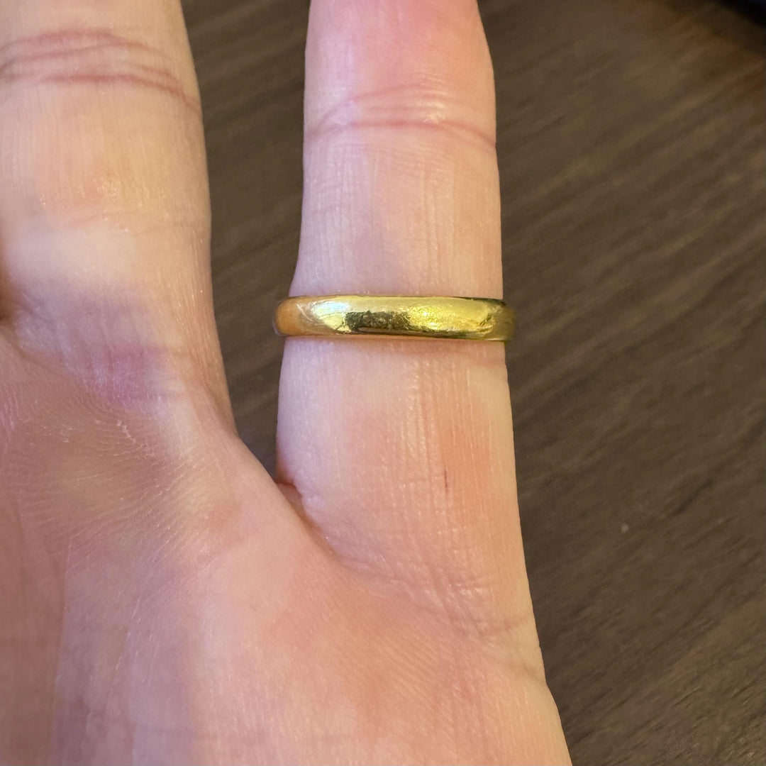 Tiffany & Co. Antique 22k Yellow Gold 4.1g Solid 3.5mm Band Ring Size 7.75