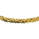 14k Yellow Gold 24.3g Vintage UnoAErre 6mm Byzantine Link Necklace Italy 17.5"