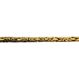 14k Yellow Gold 24.3g Vintage UnoAErre 6mm Byzantine Link Necklace Italy 17.5"