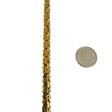 14k Yellow Gold 24.3g Vintage UnoAErre 6mm Byzantine Link Necklace Italy 17.5"