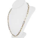 14k Yellow Gold 33g Solid Heavy 6.5mm Paperclip Link Chain Necklace 24"