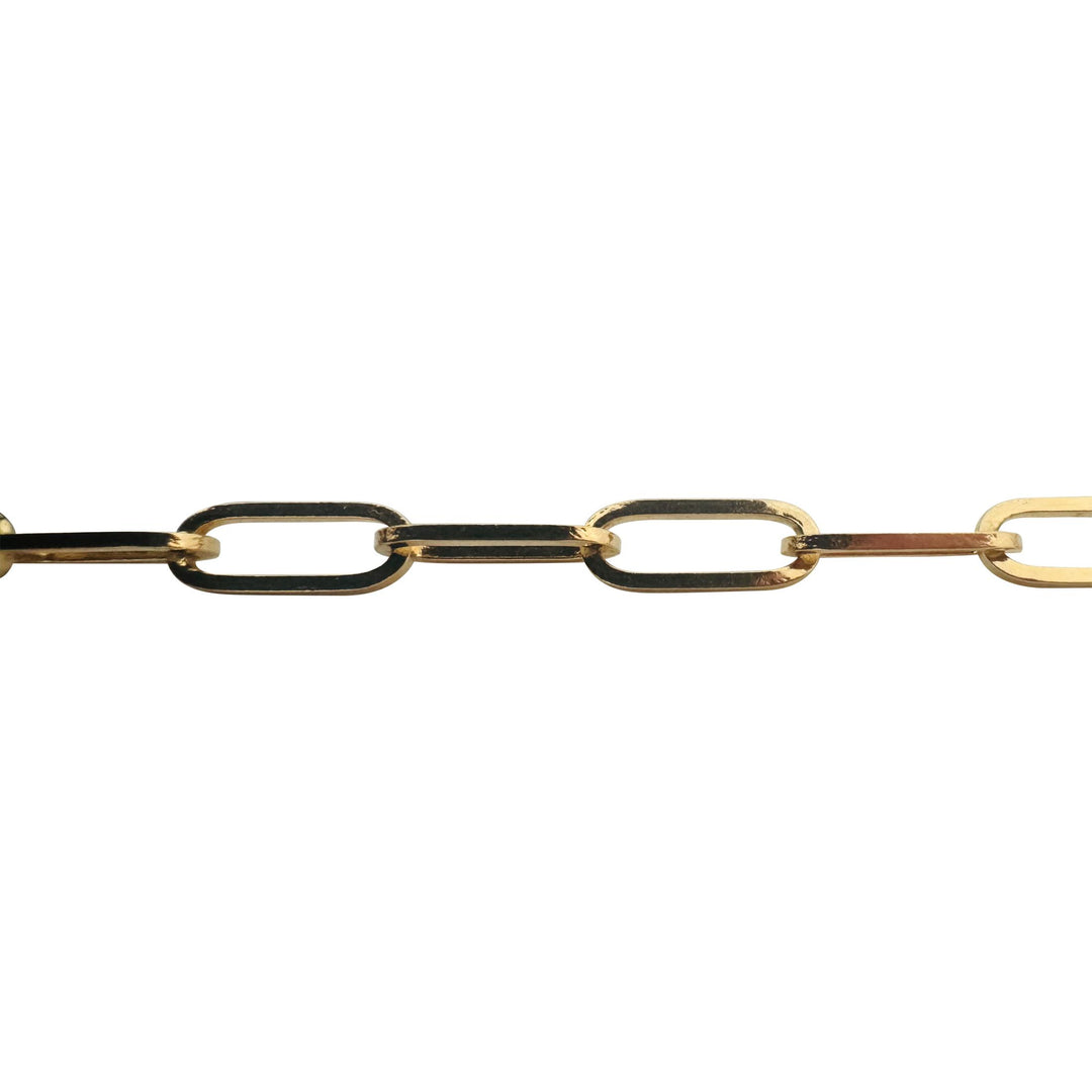 14k Yellow Gold 33g Solid Heavy 6.5mm Paperclip Link Chain Necklace 24"