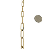 14k Yellow Gold 33g Solid Heavy 6.5mm Paperclip Link Chain Necklace 24"