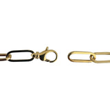 14k Yellow Gold 33g Solid Heavy 6.5mm Paperclip Link Chain Necklace 24"