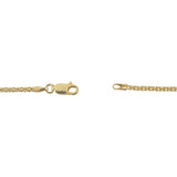 14k Yellow Gold 4.1g Light Hollow 2mm Popcorn Link Necklace Italy 20"