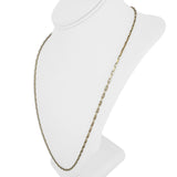 14k Yellow Gold 11g Solid Thin 2.5mm Rectangle Cable Link Chain Necklace 26"
