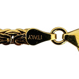 14k Yellow Gold 9g Ladies 3.5mm Byzantine Link Chain Necklace Italy 22"
