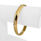 14k Yellow Gold 9.2g Ladies Polished 8mm Oval Bangle Bracelet 7.5"