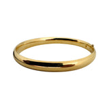 14k Yellow Gold 9.2g Ladies Polished 8mm Oval Bangle Bracelet 7.5"