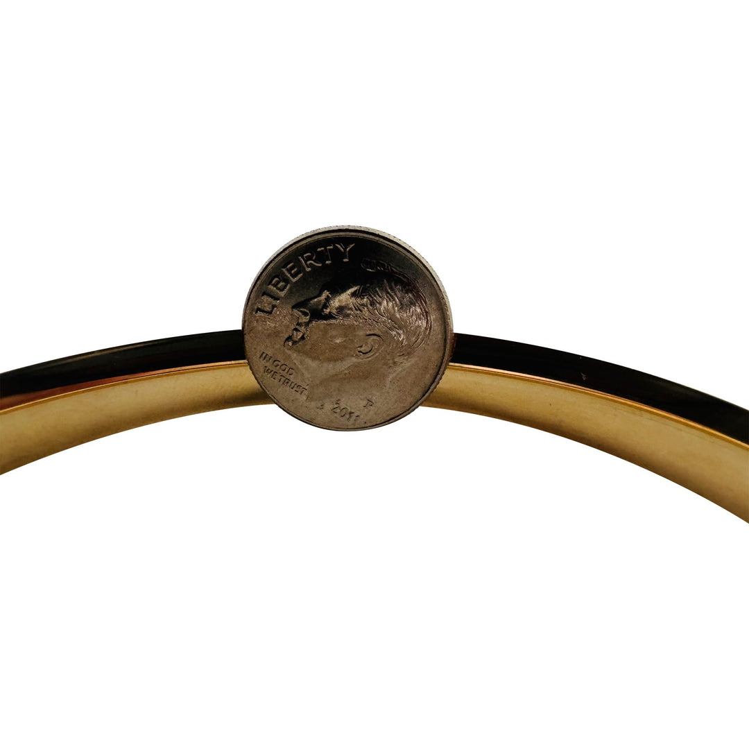 14k Yellow Gold 9.2g Ladies Polished 8mm Oval Bangle Bracelet 7.5"