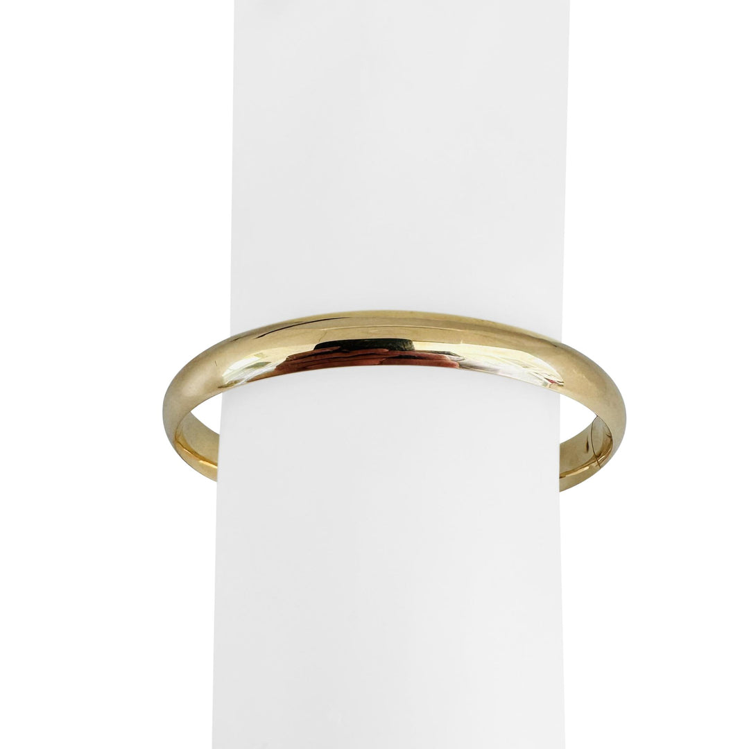 14k Yellow Gold 9.2g Ladies Polished 8mm Oval Bangle Bracelet 7.5"