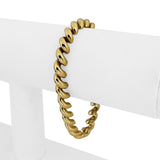 14k Yellow Gold 14.2g Ladies Polished 7mm San Marco Link Bracelet 7"