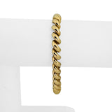 14k Yellow Gold 14.2g Ladies Polished 7mm San Marco Link Bracelet 7"