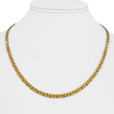 14k Yellow Gold 19.4g Solid Vintage 3.5mm Thick Cobra C Link Chain Necklace 18"