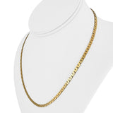 14k Yellow Gold 19.4g Solid Vintage 3.5mm Thick Cobra C Link Chain Necklace 18"