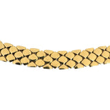 14k Yellow Gold 29g Ladies Polished Heavy 11mm Scale Link Necklace Italy 16"