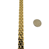 14k Yellow Gold 29g Ladies Polished Heavy 11mm Scale Link Necklace Italy 16"