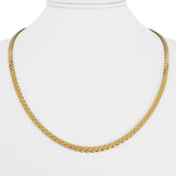 14k Yellow Gold 21g Solid Heavy 3.5mm Thick Serpentine Link Necklace Italy 20"