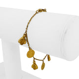 22k Yellow Gold 3.7g Very Small Cable Link Charm Bracelet 5.75"