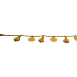 22k Yellow Gold 3.7g Very Small Cable Link Charm Bracelet 5.75"