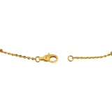 22k Yellow Gold 3.7g Very Small Cable Link Charm Bracelet 5.75"