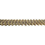 10k Yellow Gold and 3cttw Diamond Fancy Marquise Link Bracelet 7"
