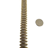 10k Yellow Gold and 3cttw Diamond Fancy Marquise Link Bracelet 7"