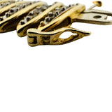 10k Yellow Gold and 3cttw Diamond Fancy Marquise Link Bracelet 7"