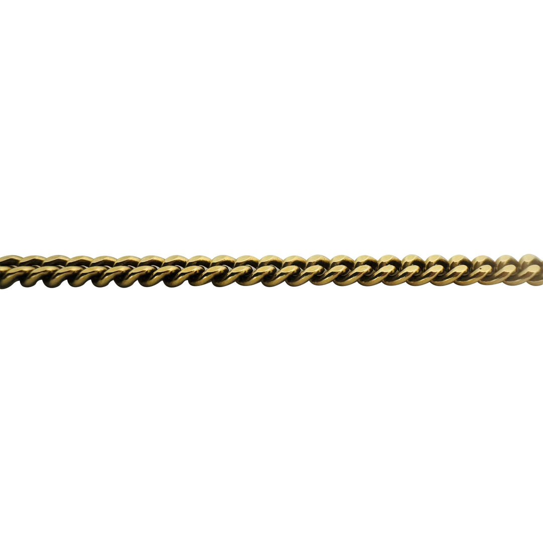 14k Yellow Gold 37g Solid Heavy Vintage 4mm Curb Link Chain Necklace 24"
