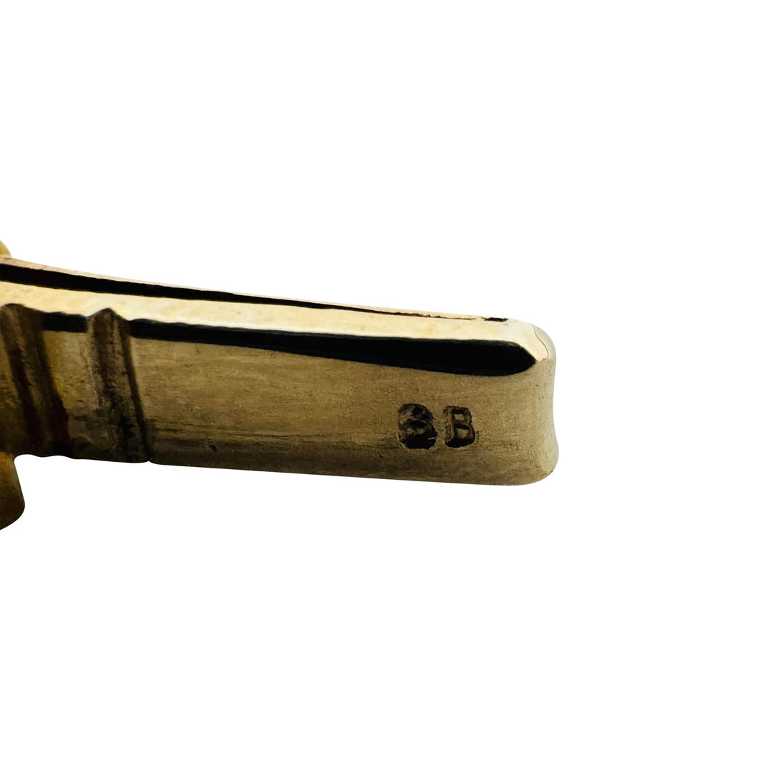 18k Yellow Gold 16.4g Solid Polished Spiral Oval Bangle Bracelet Italy 7"