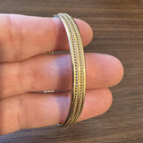 14k Yellow Gold 12.6g Ladies 7mm Rope Design Bangle Bracelet 7"