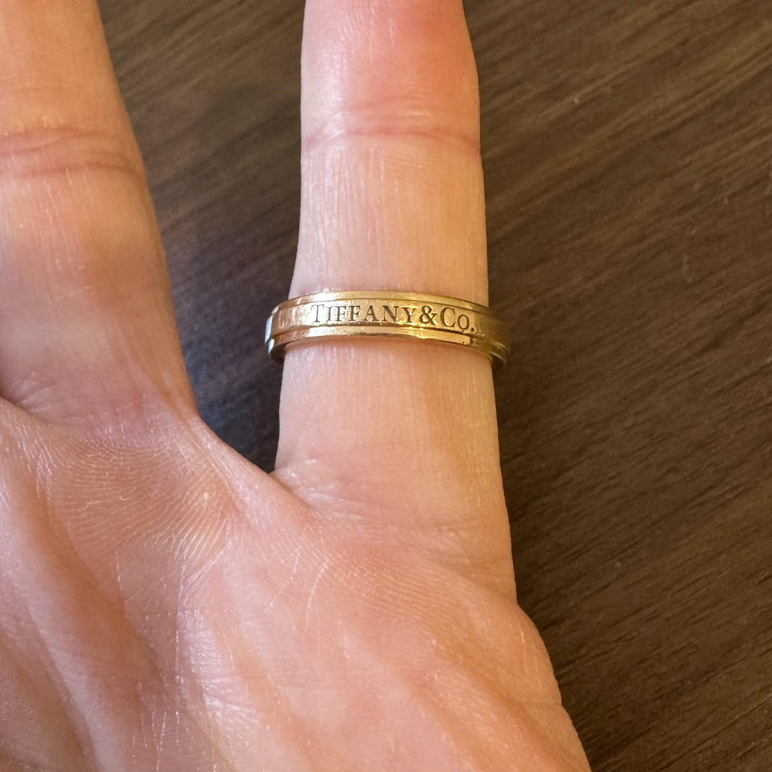 Tiffany & Co. 18k Yellow Gold Solid 4mm Band Ring Size 9